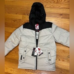 Canada Weather Gear Mens Puffer Jacket - Black and Gray